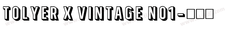 Tolyer X Vintage No1字体转换
